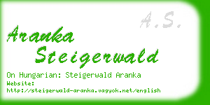 aranka steigerwald business card